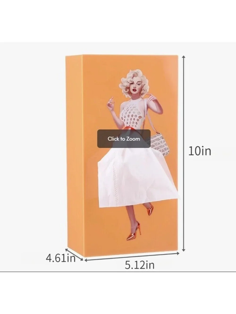 Marylin Monroe Tissue Box, Orange